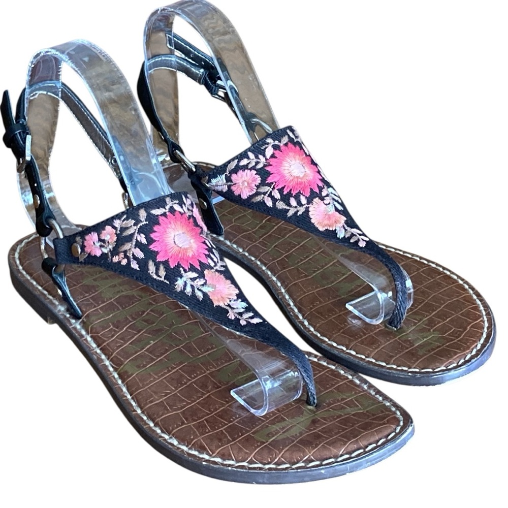 Sam Edelman Embroidered Floral Sandal Greta 2 Size 9